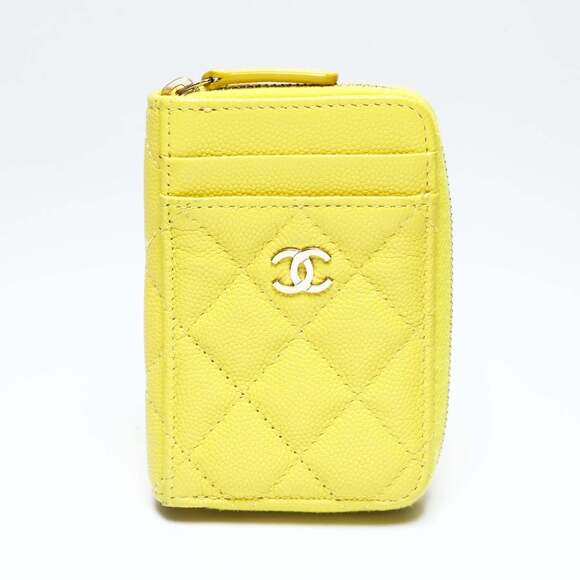 CHANEL 2022-2025 Coco Mark Matelasse Caviar Leather Fragment Case Wallet/Coin...
